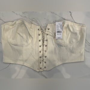 BRAND NEW L.A. Hearts Off-White Corset Top Size Medium